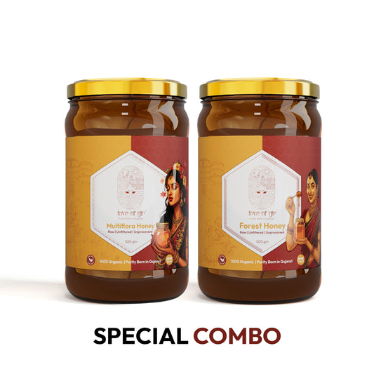Forest Honey + Multiflora Honey Combo (500GM Each)